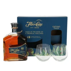 Flor De Caña Centenario Rum Mit 2 Gläsern 12 Jahre