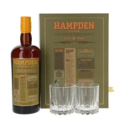 Hampden Estate Pure Single Jamaican Rum Mit 2 Tumblern 8 Jahre
